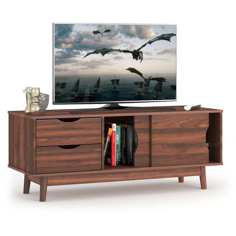 TV Console Cabinet with Drawers and Sliding Doors for TVs Up to 60 Inch - Relaxacare