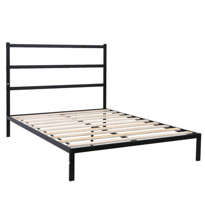 Twin/Full/Queen Size Metal Bed Platform Frame with Headboard-Full Size - Relaxacare