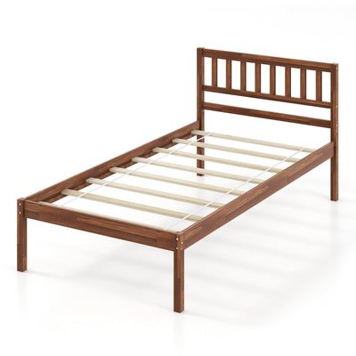Twin/Full/Queen Size Wood Bed Frame with Headboard and Slat Support-Twin Size - Relaxacare