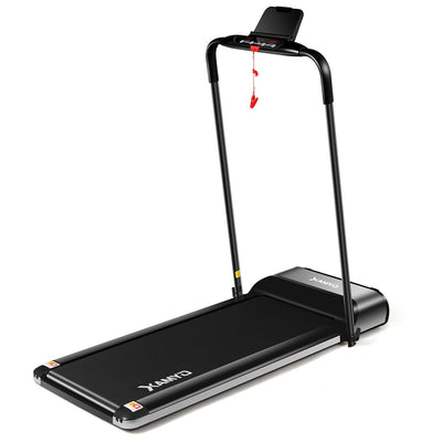 Ultra-thin Electric Folding Motorized Treadmill with LCD Monitor Low Noise - Relaxacare