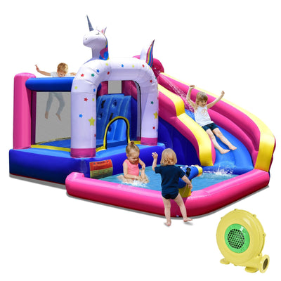 Unicorn Bounce Castle with 480W Air Blower - Relaxacare