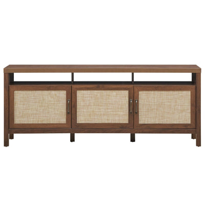 Universal TV Stand Entertainment Media Center for TV's up to 65 Inch-Walnut - Relaxacare