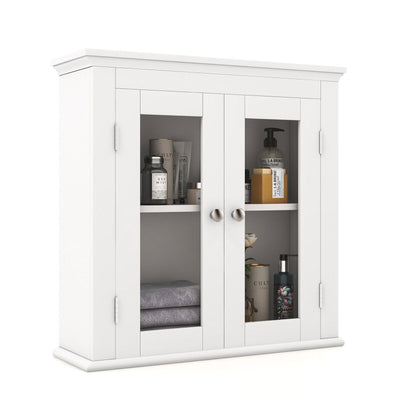Wall Mounted Door Cabinet with 3-Level Adjustable Shelf - Relaxacare