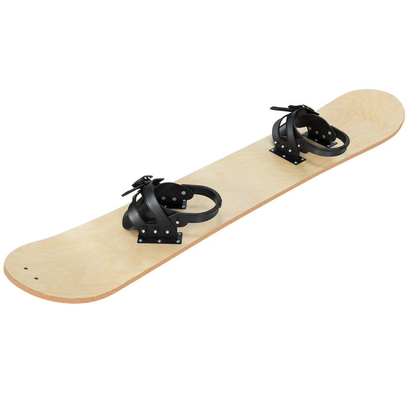 Winter Sports Snowboarding Sledding Skiing Board with Adjustable Foot Straps - Relaxacare