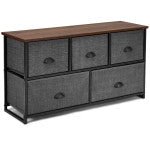 Wood Dresser Storage Unit Side Table Display Organizer - Relaxacare
