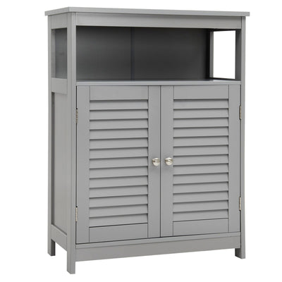 Wood Freestanding Bathroom Storage Cabinet with Double Shutter Door - Relaxacare