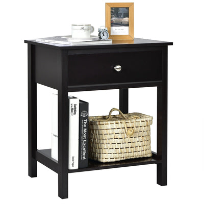 Wooden Storage Shelf with Drawer for Bedroom and Living Room - Relaxacare