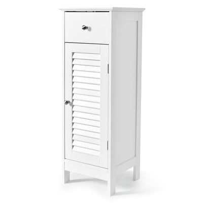 Woodern Bathroom Floor Storage Cabinet with Drawer and Shutter Door - Relaxacare