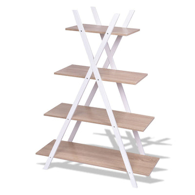 X-Shape 4-Tier Display Shelf Rack Potting Ladder - Relaxacare
