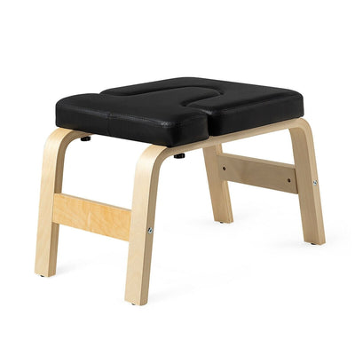 Yoga Headstand Wood Stool with PVC Pads-Black - Relaxacare