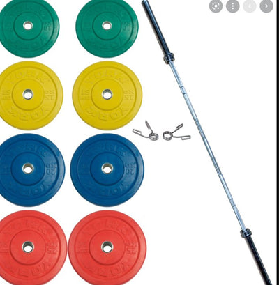 YORK FITNESS - 155KG WOMENS RUBBER BUMPER SET - Relaxacare