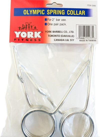 YORK FITNESS - 2″ Spring Collars – Chrome / Bulk (Pair) - Relaxacare