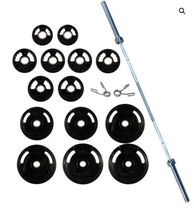YORK FITNESS - 300 LB. G2 OLYMPIC BARBELL SET UNCALIBRATED - Relaxacare