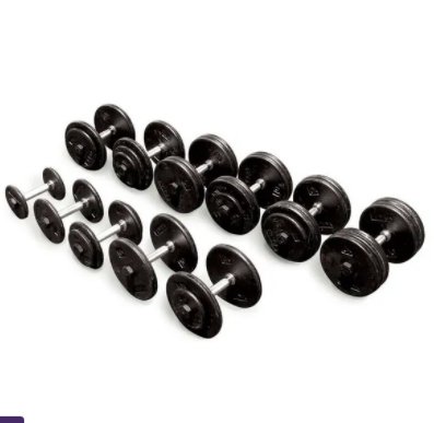 YORK FITNESS - 5-200LB WELDED PRO BLACK DUMBBELLS - Relaxacare