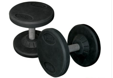 YORK FITNESS - 5-50 LB MEDIAL GRIP PRO D/S RUBBER 10 PAIRS - Relaxacare