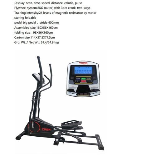 YORK FITNESS ASPIRE-ELLIPTICAL MAGNETIC RESISTANCE TRAINER - Relaxacare