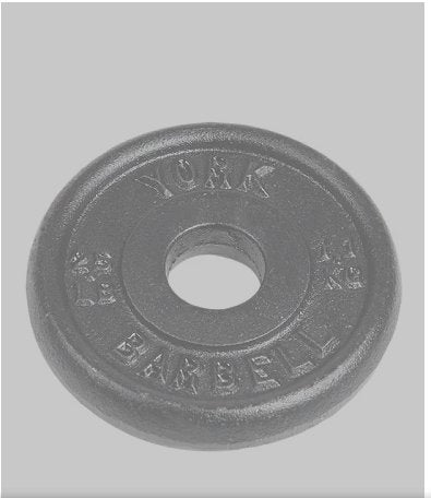 YORK FITNESS - BLACK CAST IRON BARBELL PLATES - Relaxacare