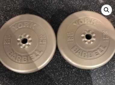 YORK FITNESS - BOX 2 OF 2 2X25LB PLATES-COL. - Relaxacare