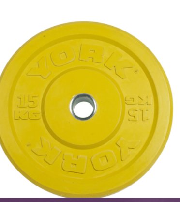YORK FITNESS - COLORED RUBBER TRAINING BUMPER PLATE - Relaxacare
