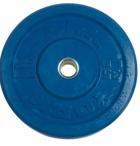 YORK FITNESS - COLORED RUBBER TRAINING BUMPER PLATE - Relaxacare