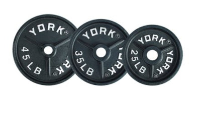 YORK FITNESS - DEEP DISH OLYMPIC BARBELL PLATE - Relaxacare