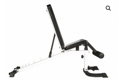 YORK FITNESS - FLEX BENCH W/LEG H/DOWN WHITE STS SERIES - Relaxacare