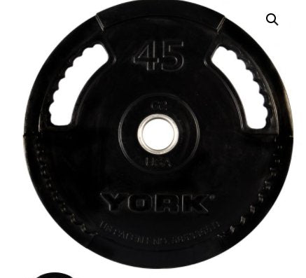 YORK FITNESS - G2 THIN LINE RUBBER ENCASED OLY PLATE - Relaxacare