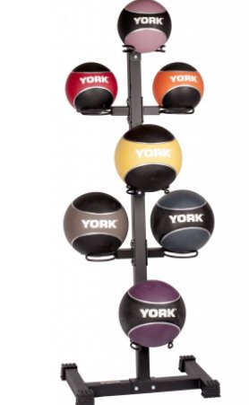 YORK FITNESS - Medicine Ball Storage Rack: 7 ball Vertical - Relaxacare