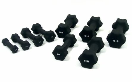 YORK FITNESS - NEOPRENE DUMBBELLS (BLACK) - Relaxacare