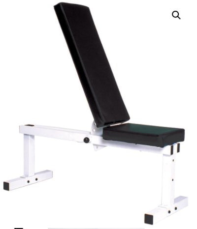 YORK FITNESS -PRO SERIES 205FI WHITE FLAT/ADJUSTABLE INCLINE WORKOUT BENCH - Relaxacare