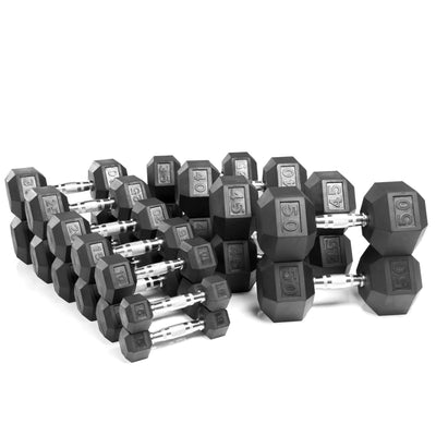 YORK FITNESS - RUBBER HEX DUMBBELL W/ERGO HANDLE - Relaxacare