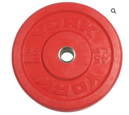 YORK FITNESS - Rubber Training Bumper Plate (Color) - Relaxacare