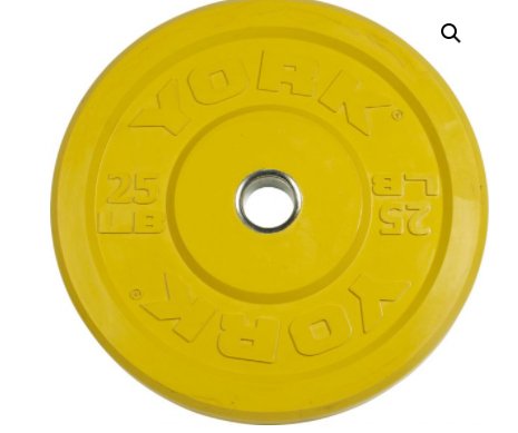 YORK FITNESS - Rubber Training Bumper Plate (Color) - Relaxacare