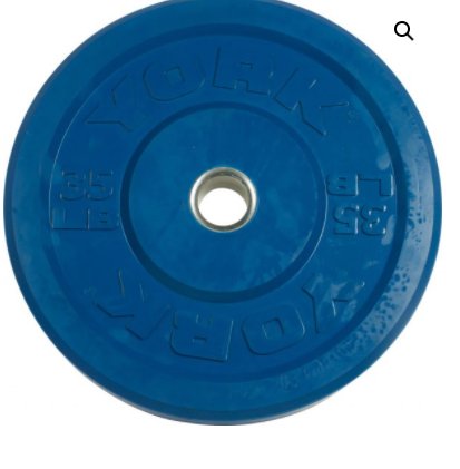 YORK FITNESS - Rubber Training Bumper Plate (Color) - Relaxacare