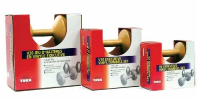 YORK FITNESS - SOLID VINYL DUMBELLS GOLD - Relaxacare